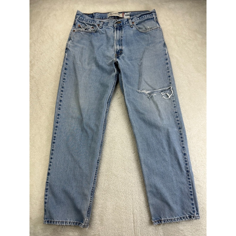 Vintage Levi's 550 Relaxed Fit Jeans Mens 36x32 Blue Denim Cotton Distressed